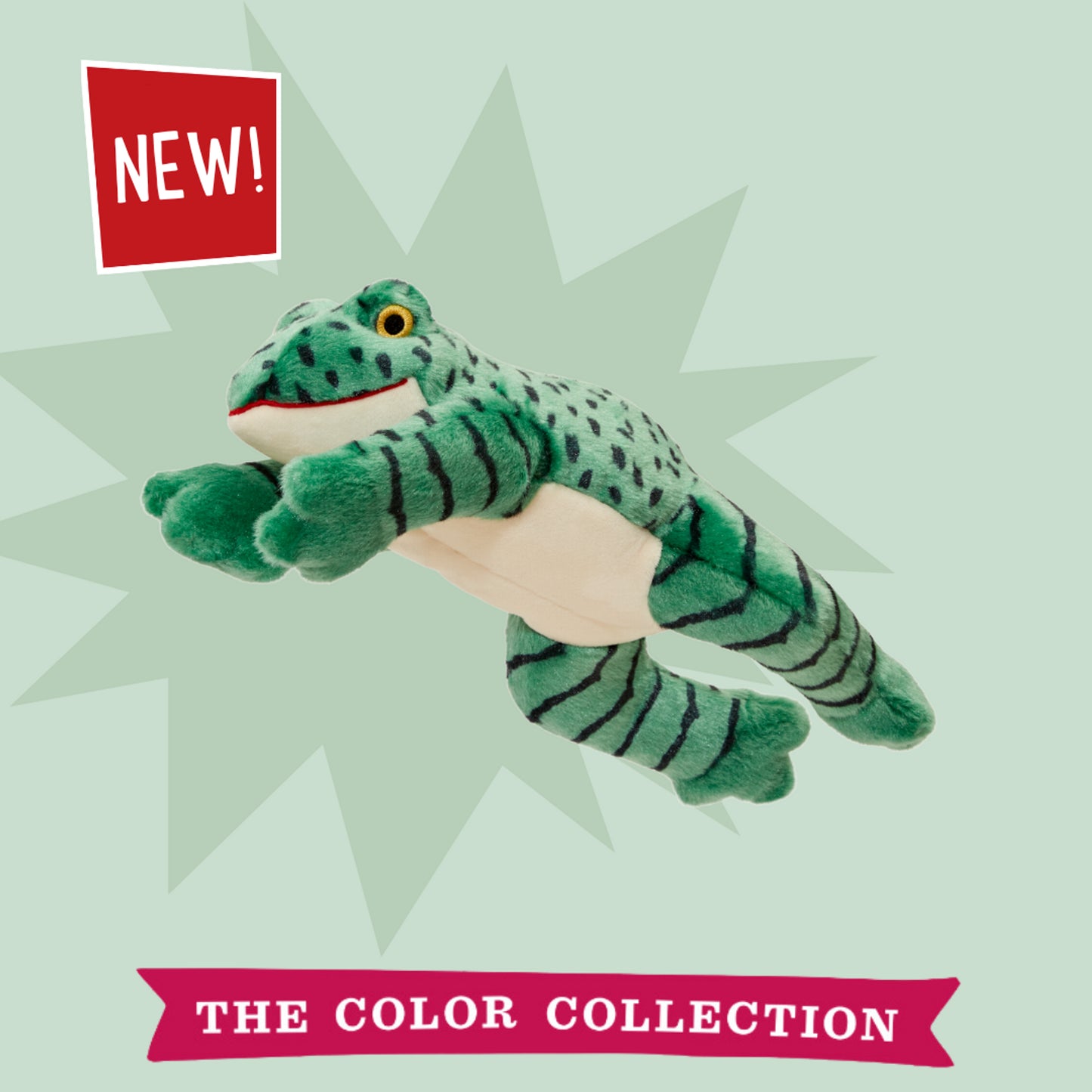 Fluff & Tuff™ "Oliver Green Frog" Dog Toy - Crew LaLa