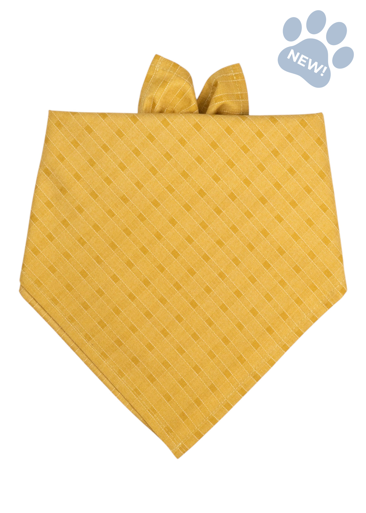 Old Gold Plaid Dog Bandana