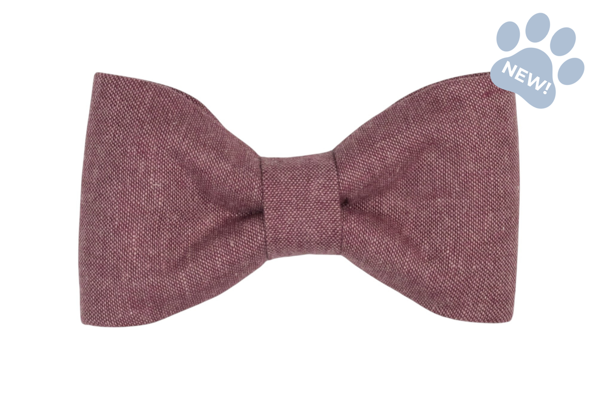Merlot Linen Bow Tie