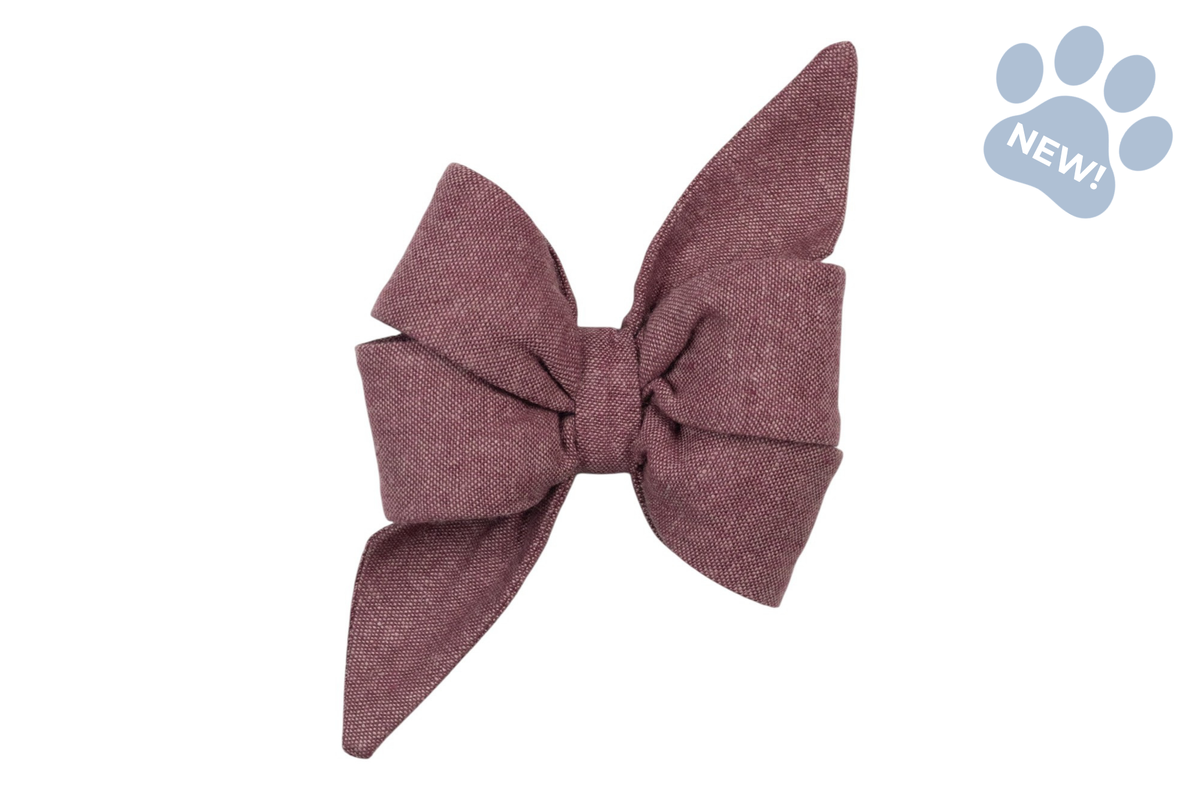 Merlot Linen Belle Bow