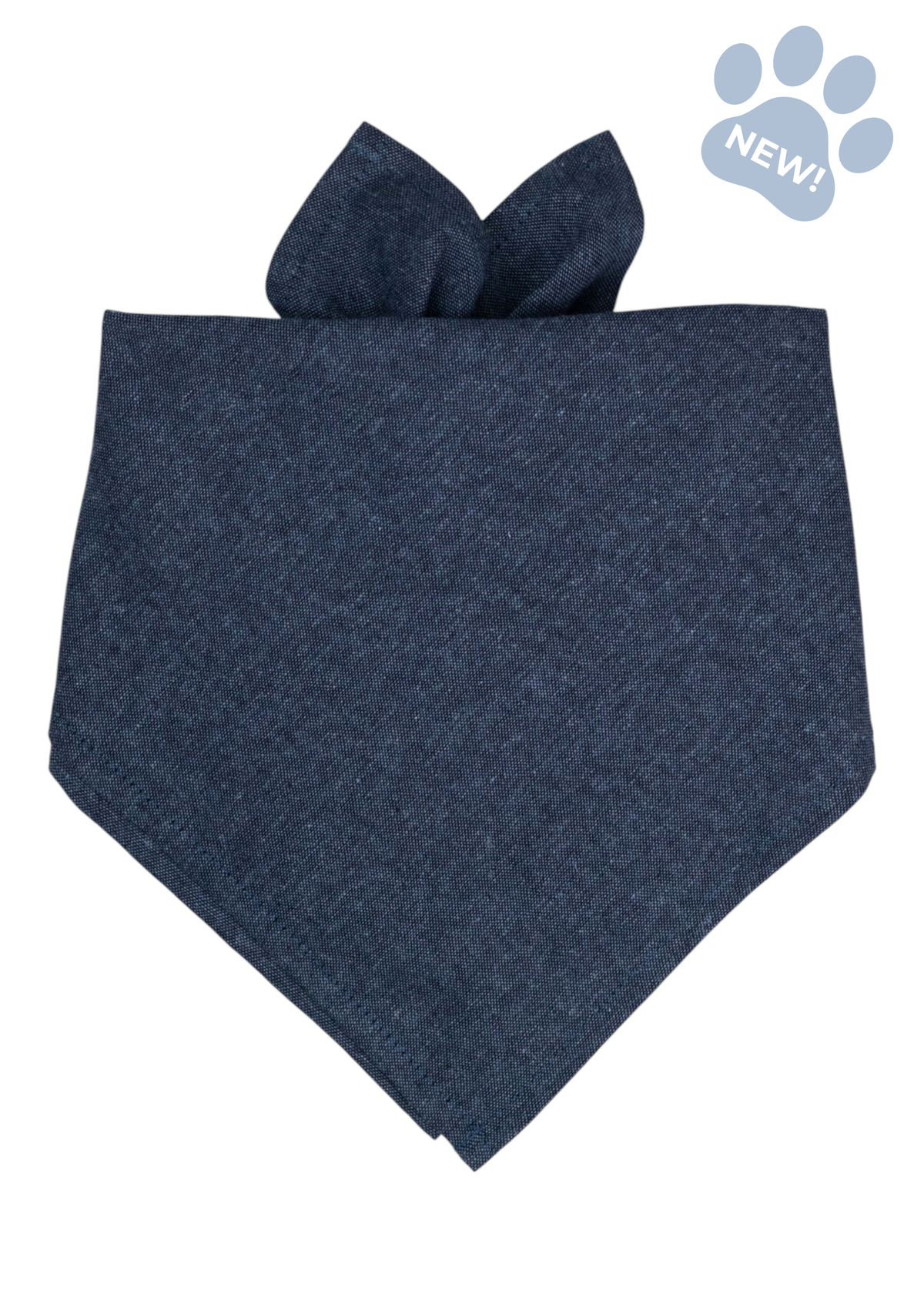 Indigo Blue Linen Dog Bandana