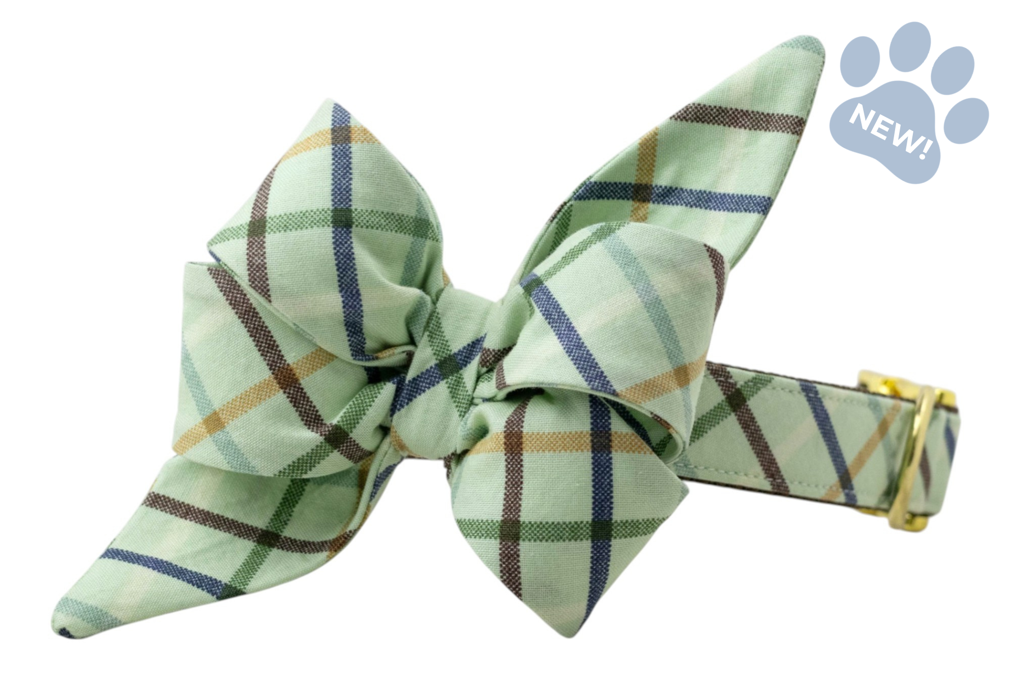 Big Bear Plaid Belle Bow Collar - Crew LaLa