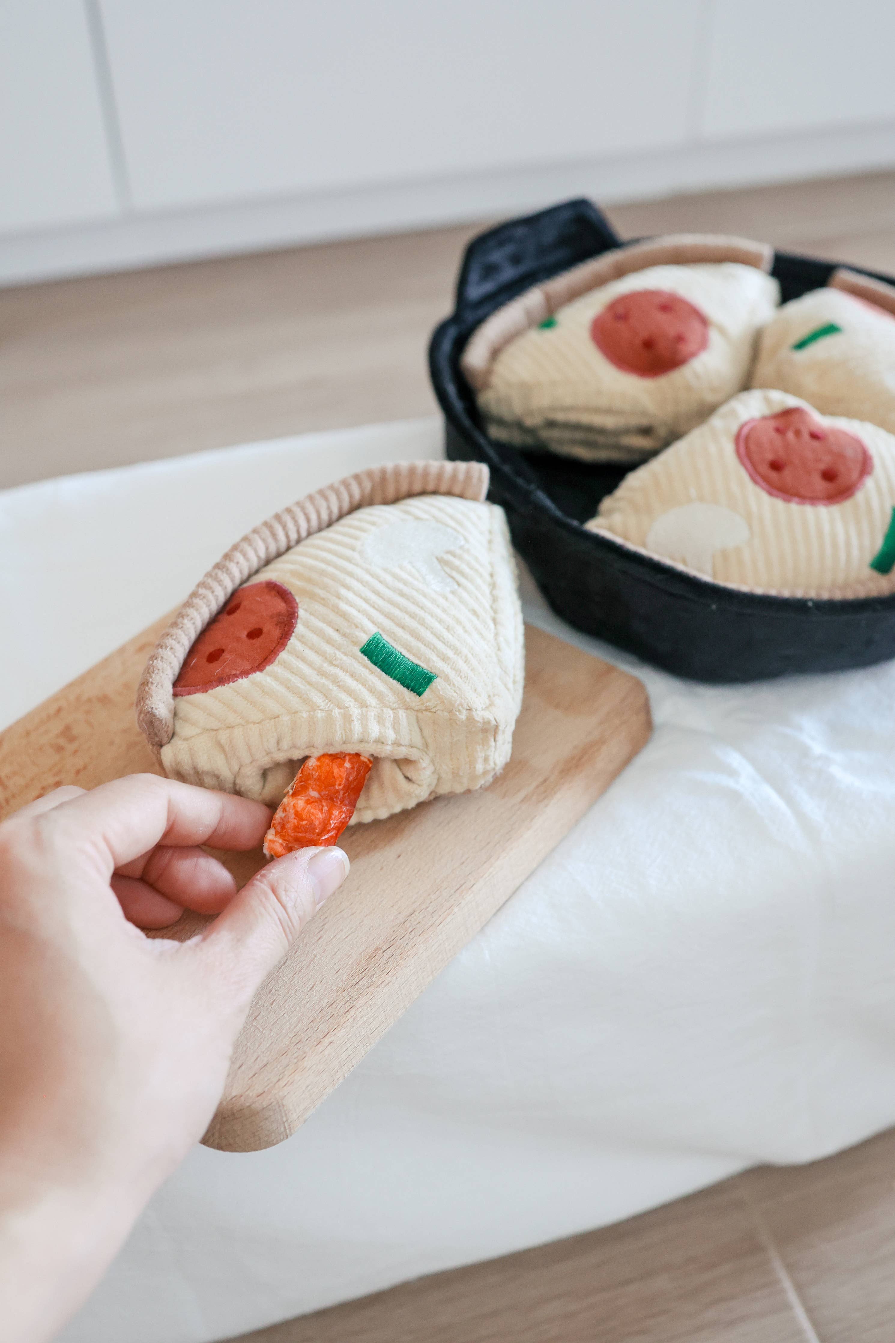DEEP DISH PIZZA // ENRICHMENT DOG TOY // Squeaky + Snuffle - Crew LaLa