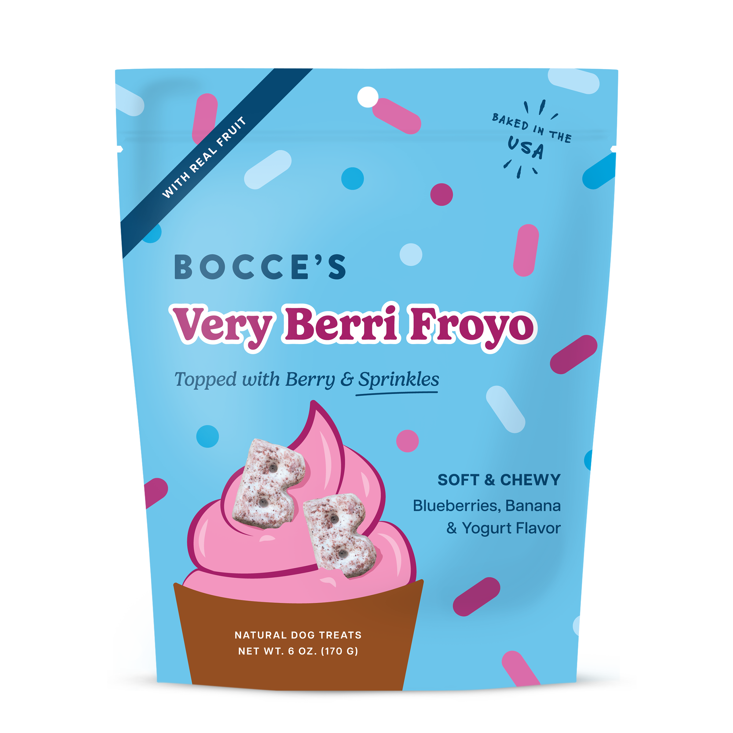 Very Berri Froyo with Berry and Sprinkles, Soft & Chewy, 6oz