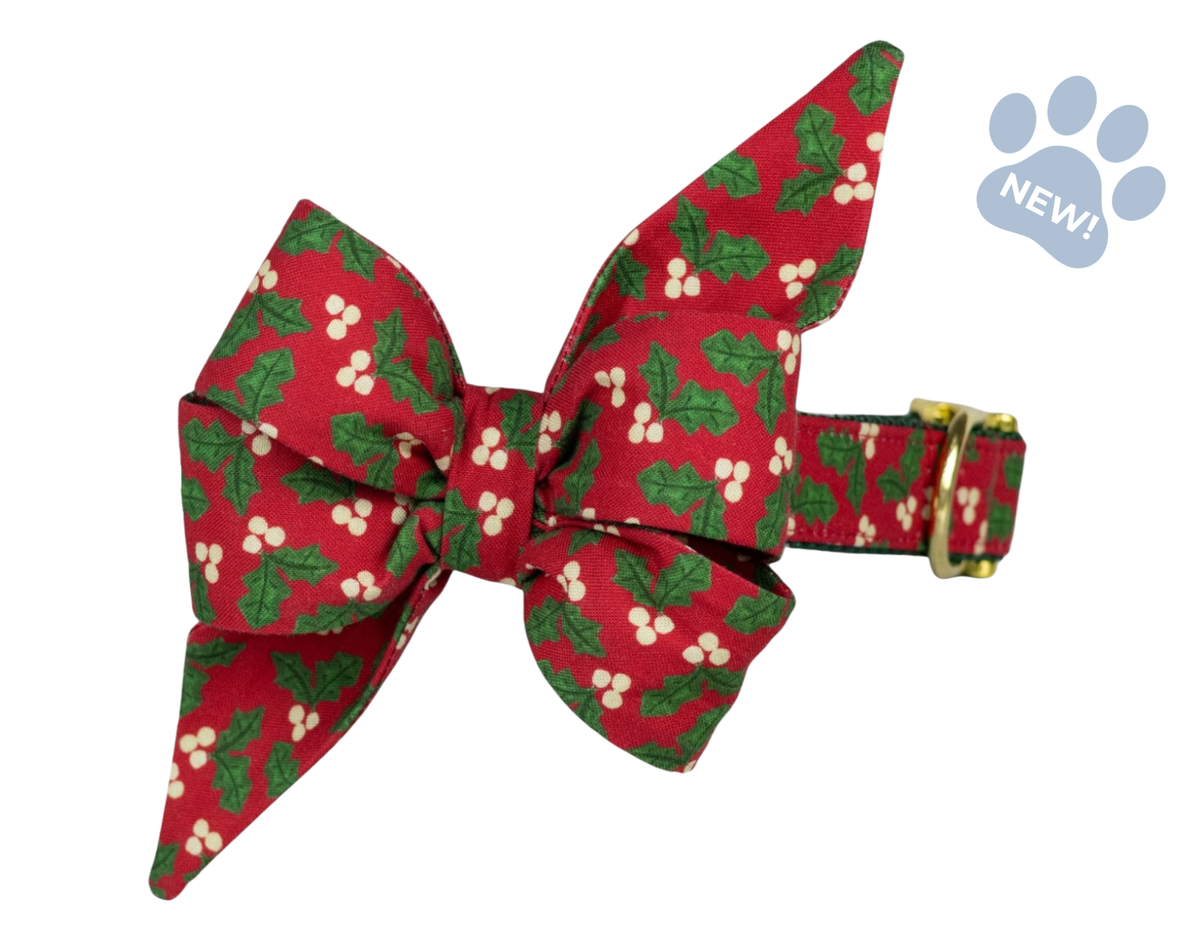 Holly Berry Belle Bow Collar