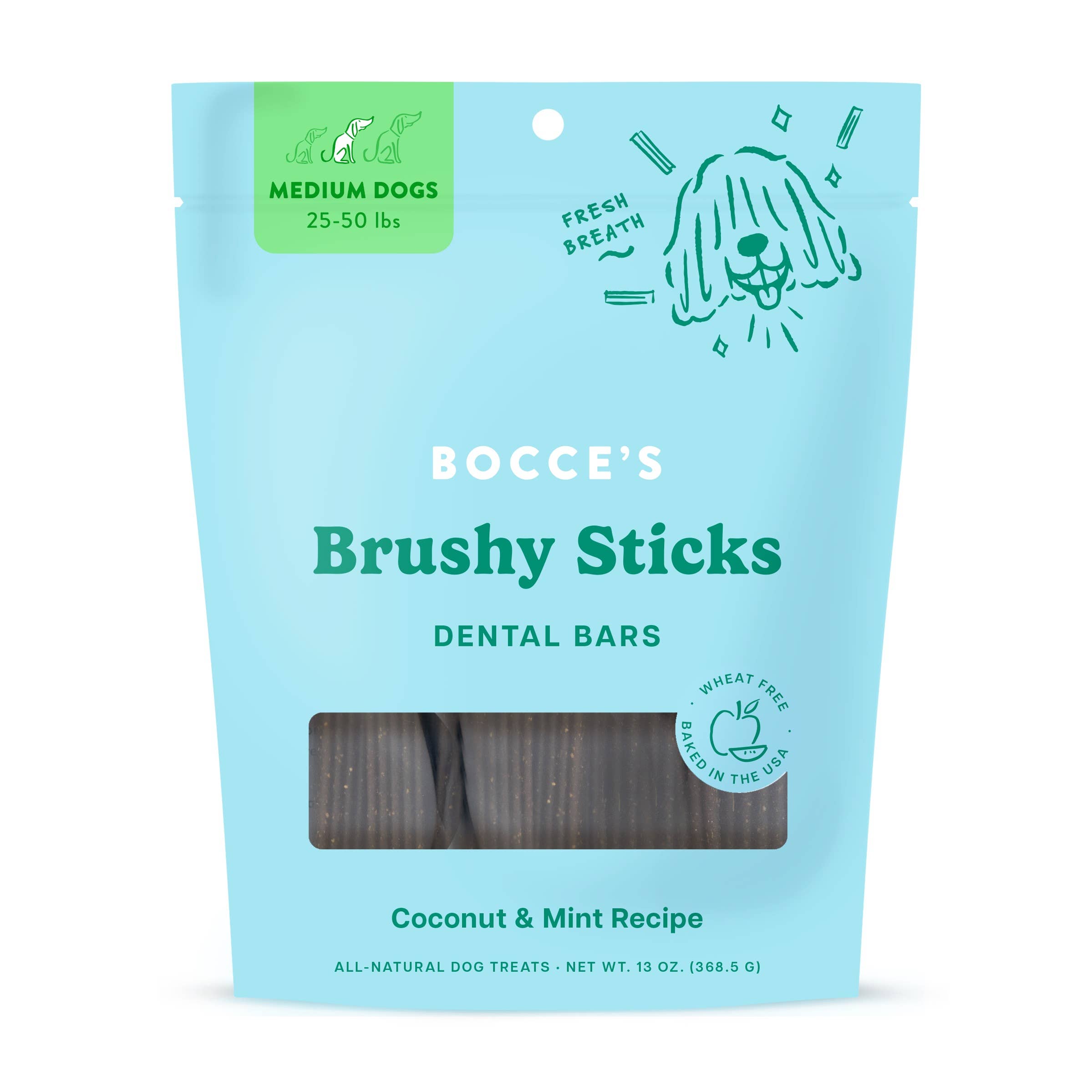 Bocce's Bakery Dailies Brushy Sticks Dog Dental Treats