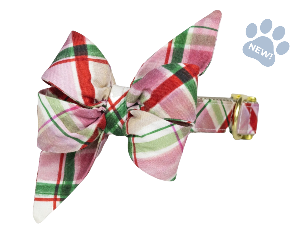 Sugar Plum Plaid Belle Bow Collar