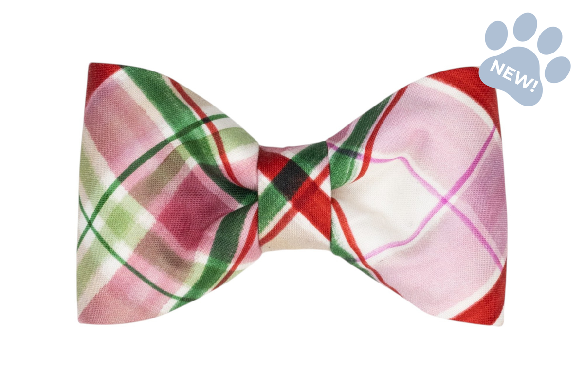 Sugar Plum Plaid Bow Tie