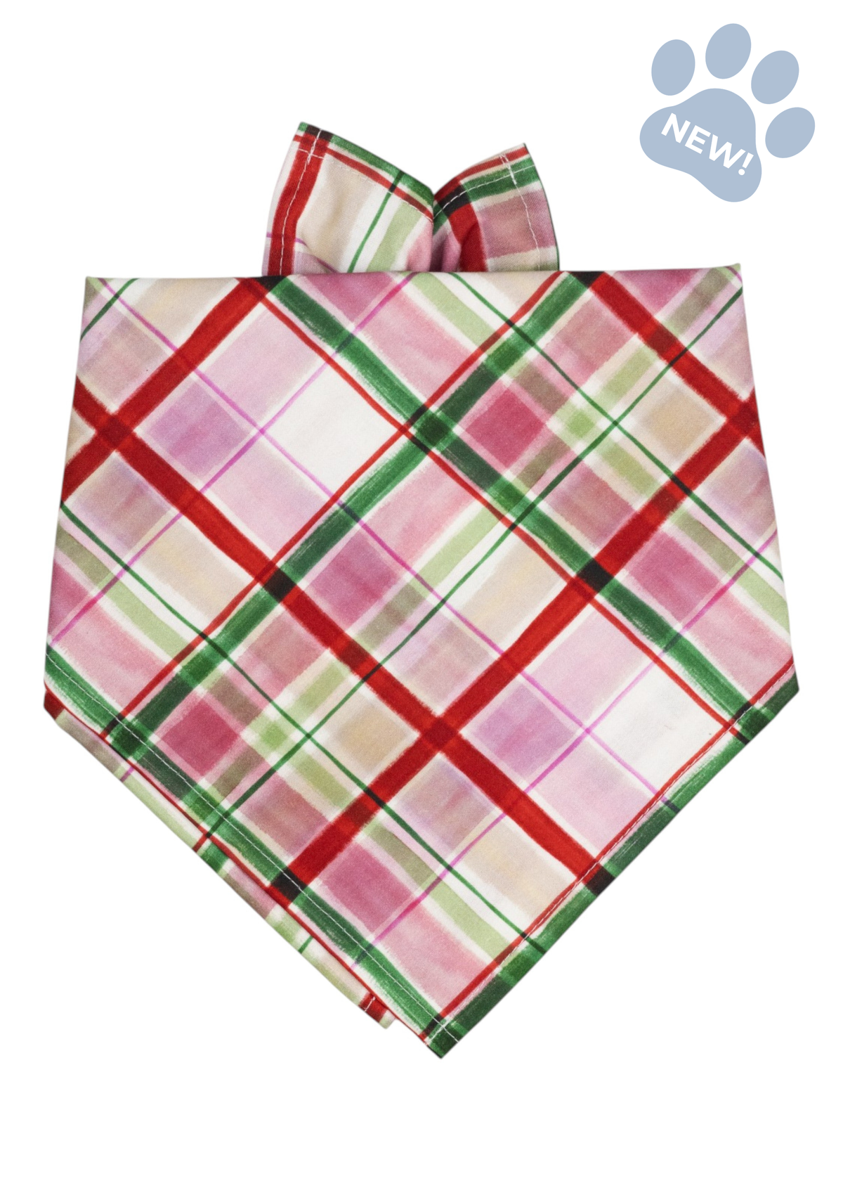 Sugar Plum Plaid Dog Bandana