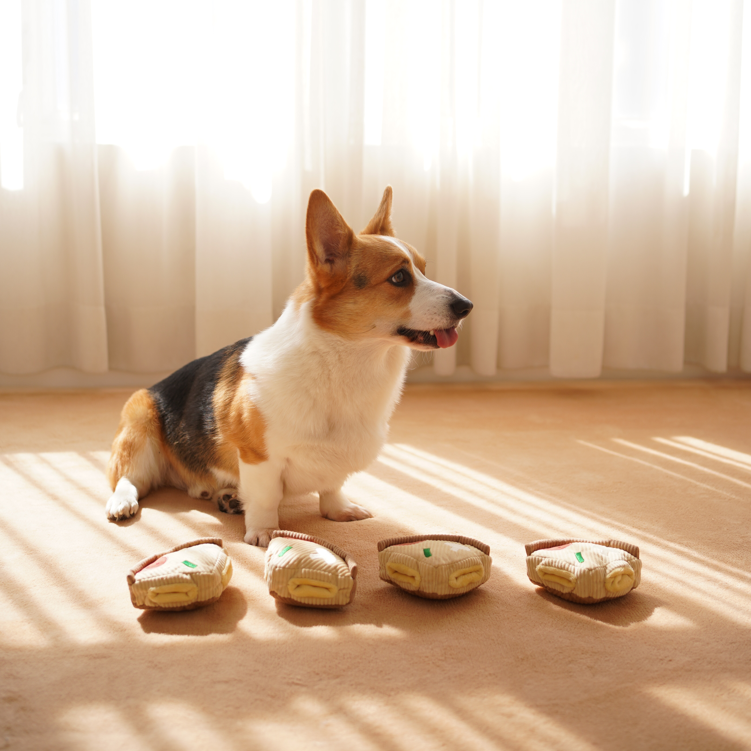 DEEP DISH PIZZA // ENRICHMENT DOG TOY // Squeaky + Snuffle - Crew LaLa
