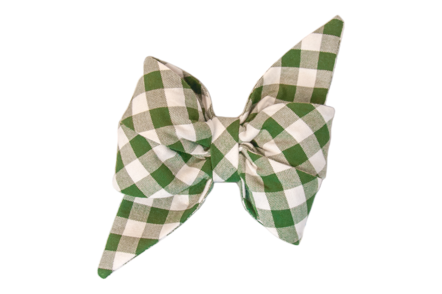 Avocado Check Belle Bow - Crew LaLa
