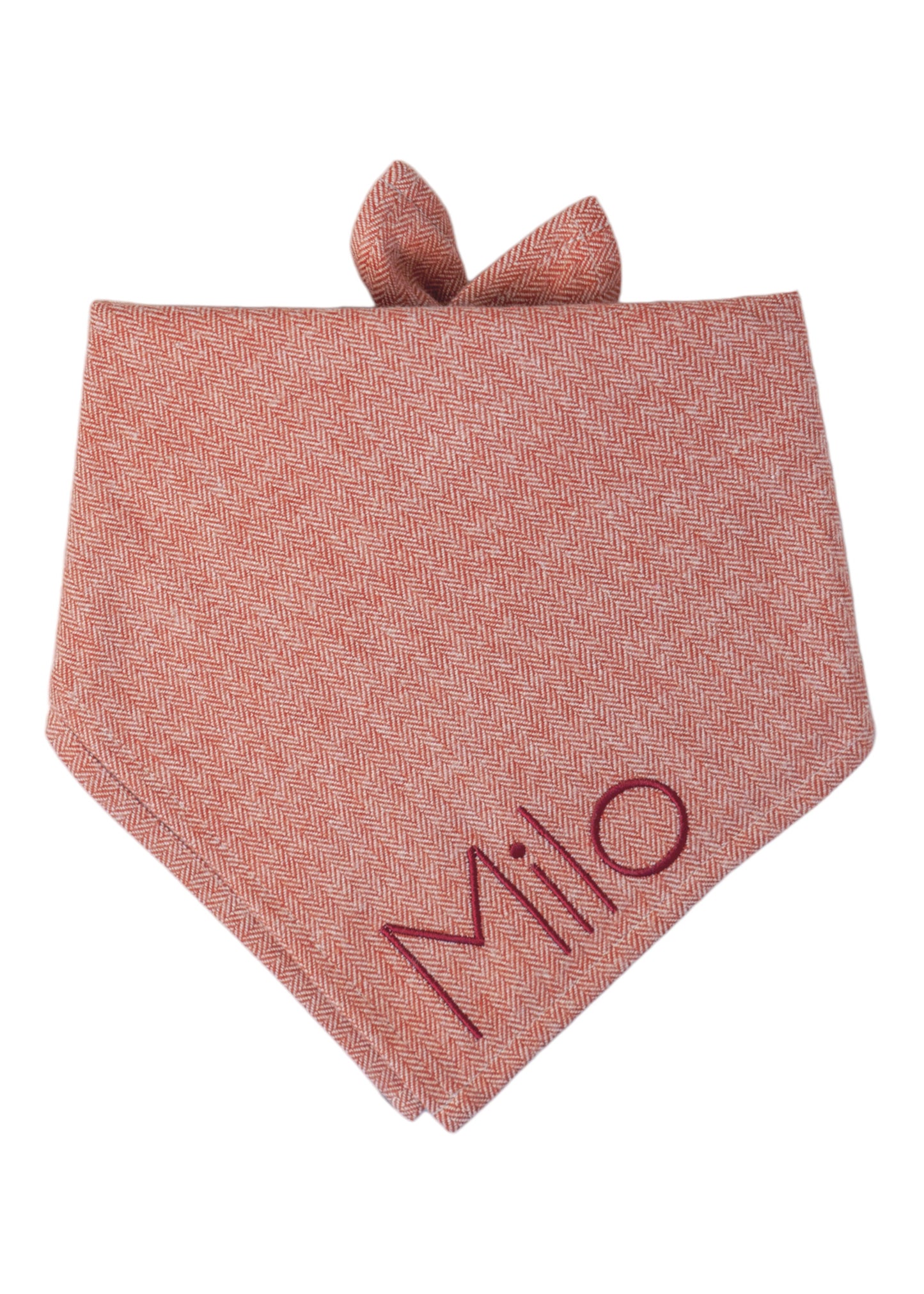 Russet Herringbone Dog Bandana - Crew LaLa