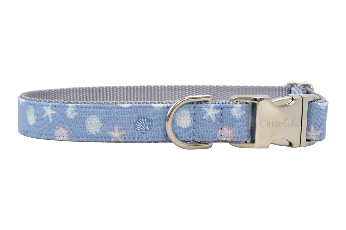 Blue Sea Shells Dog Collar