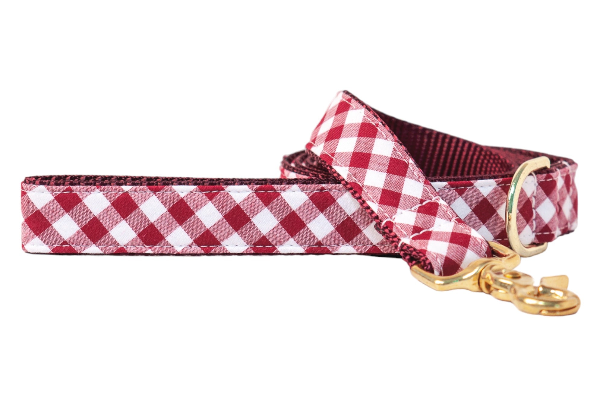 Crimson Picnic Plaid Dog Leash - Crew LaLa