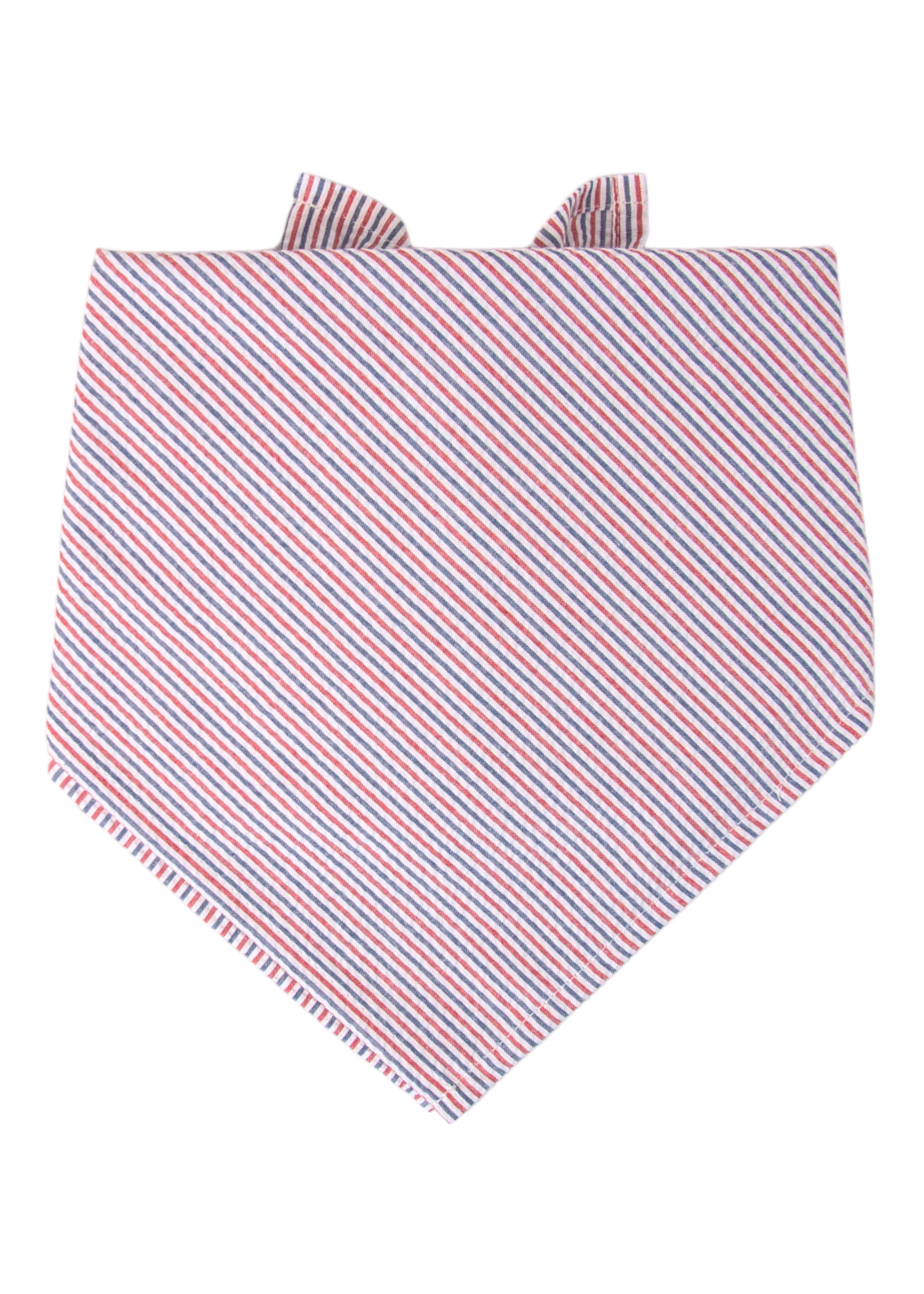 Americana Red & Blue Seersucker Dog Bandana - Crew LaLa