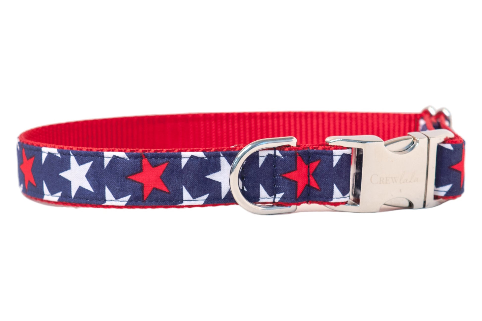 Patriotic Stars Bow Tie Dog Collar - Crew LaLa