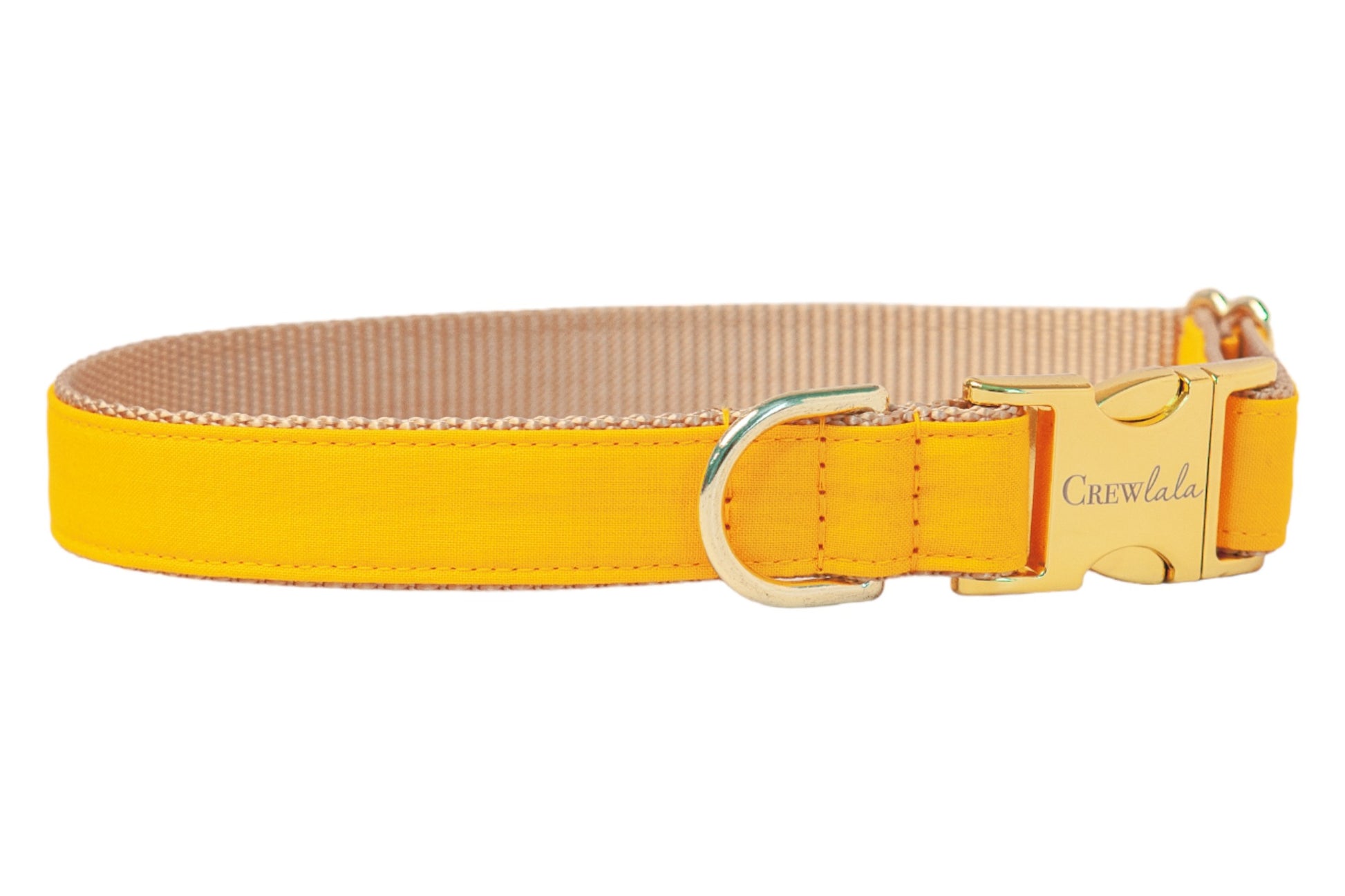 Golden Yellow Belle Bow Dog Collar - Crew LaLa