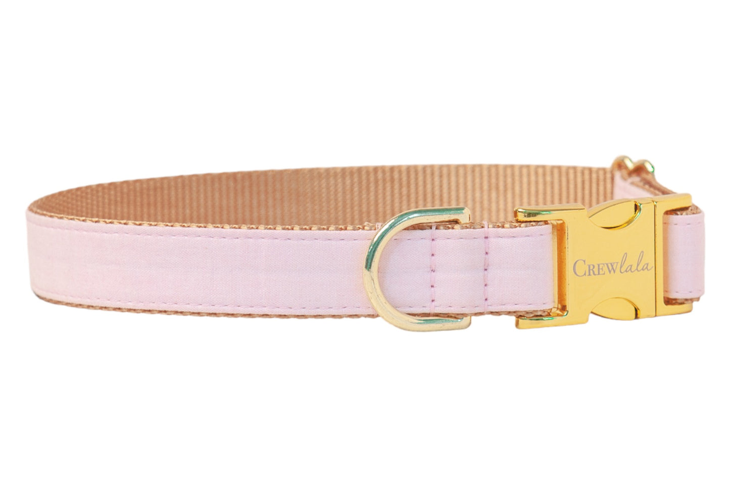 Soft Pink Linen Bow Tie Dog Collar - Crew LaLa