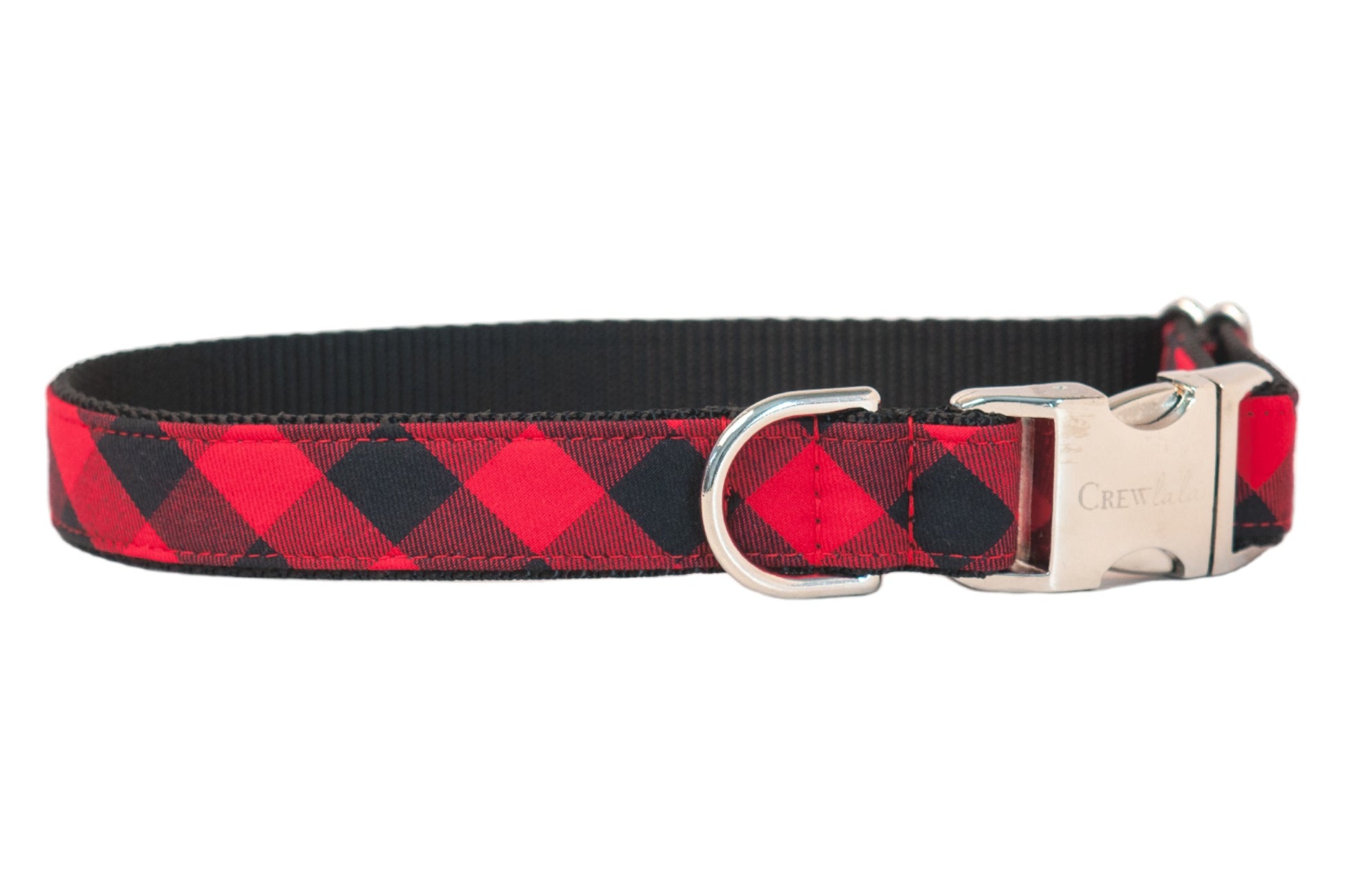 Red & Black Buffalo Plaid Dog Collar - Crew LaLa