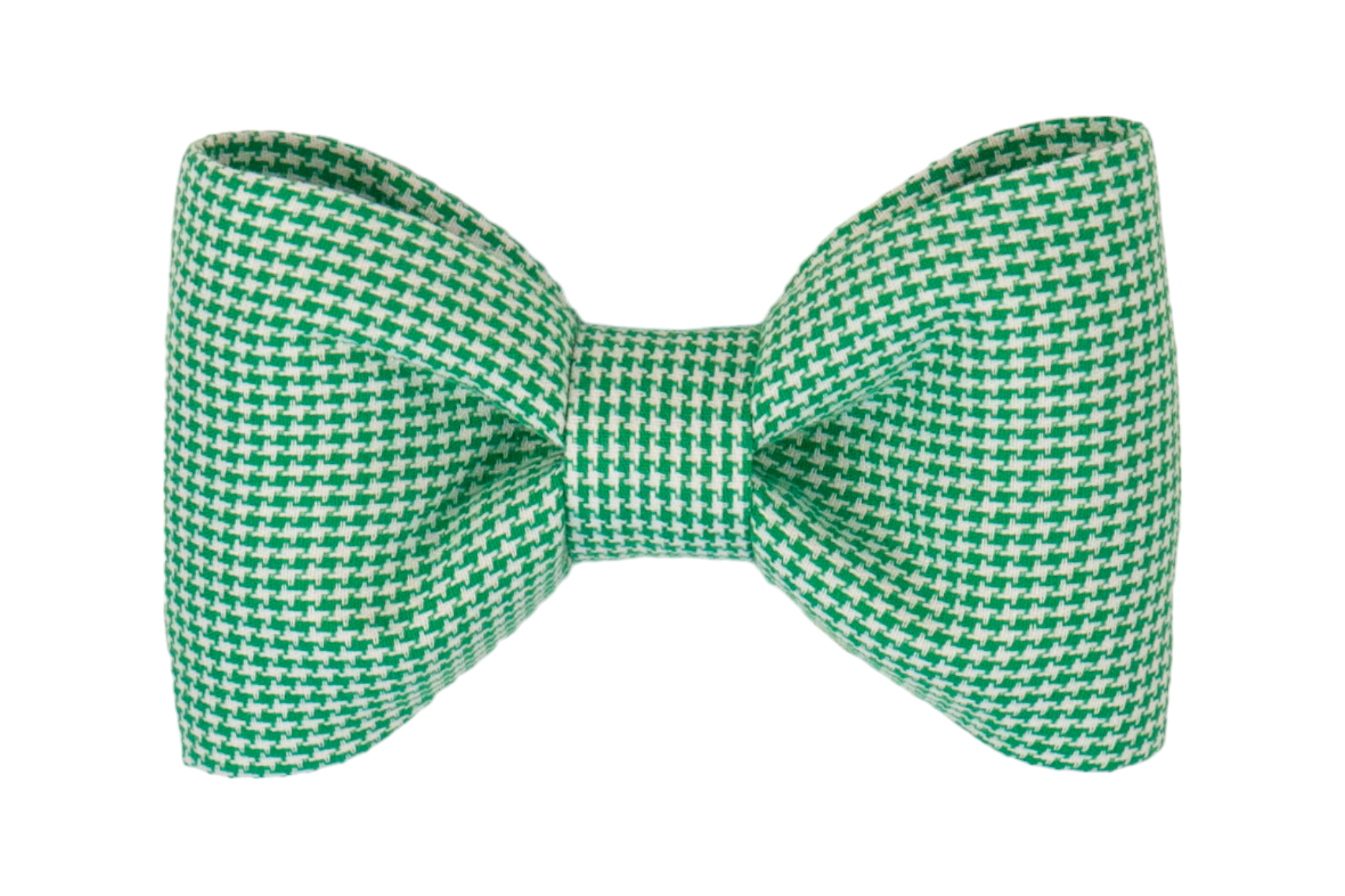 Classic green and white houndstooth handmade bow tie for dogs, wear it everyday or special occasions.