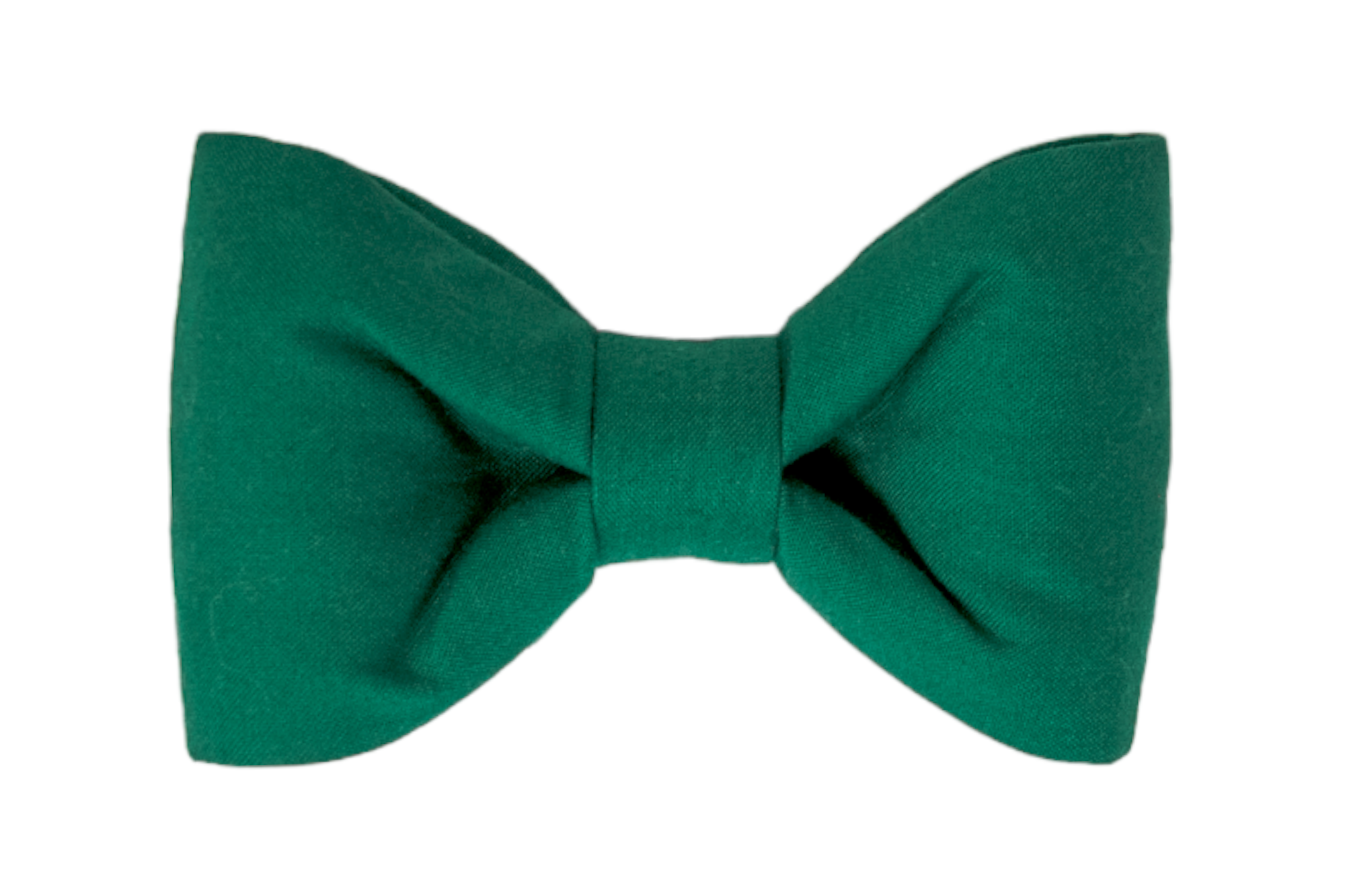 This classic kelly green bow tie for dogs features a smooth finish and symmetrical design, offering a polished pop of color for any pup’s wardrobe.