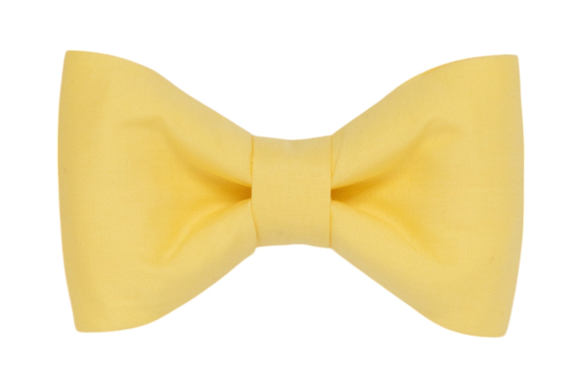 Bright and cheerful lemon yellow dog bow tie, perfect for sunny days, spring events, or adding a pop of color to your pup’s look.