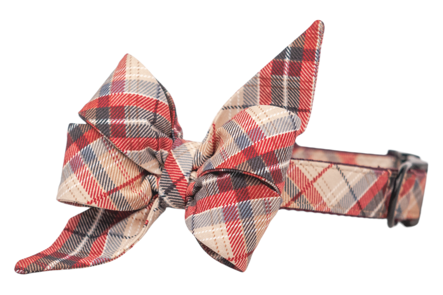 Burbank Plaid Belle Bow Dog Collar - Crew LaLa