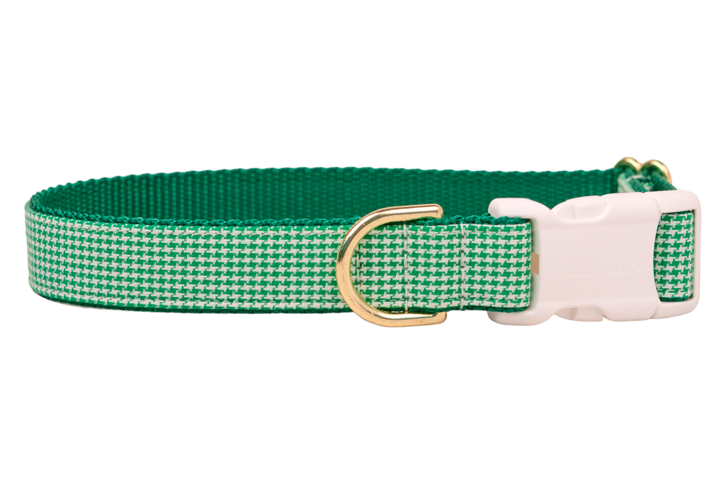 Green Houndstooth Bow Tie Dog Collar - Crew LaLa