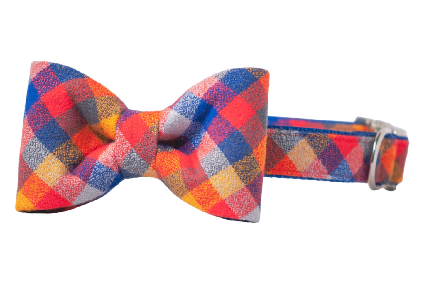 Sunset Flannel Bow Tie Dog Collar