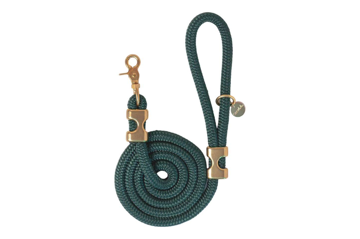 5 ft Hunter Green Rope Dog Leash - Crew LaLa