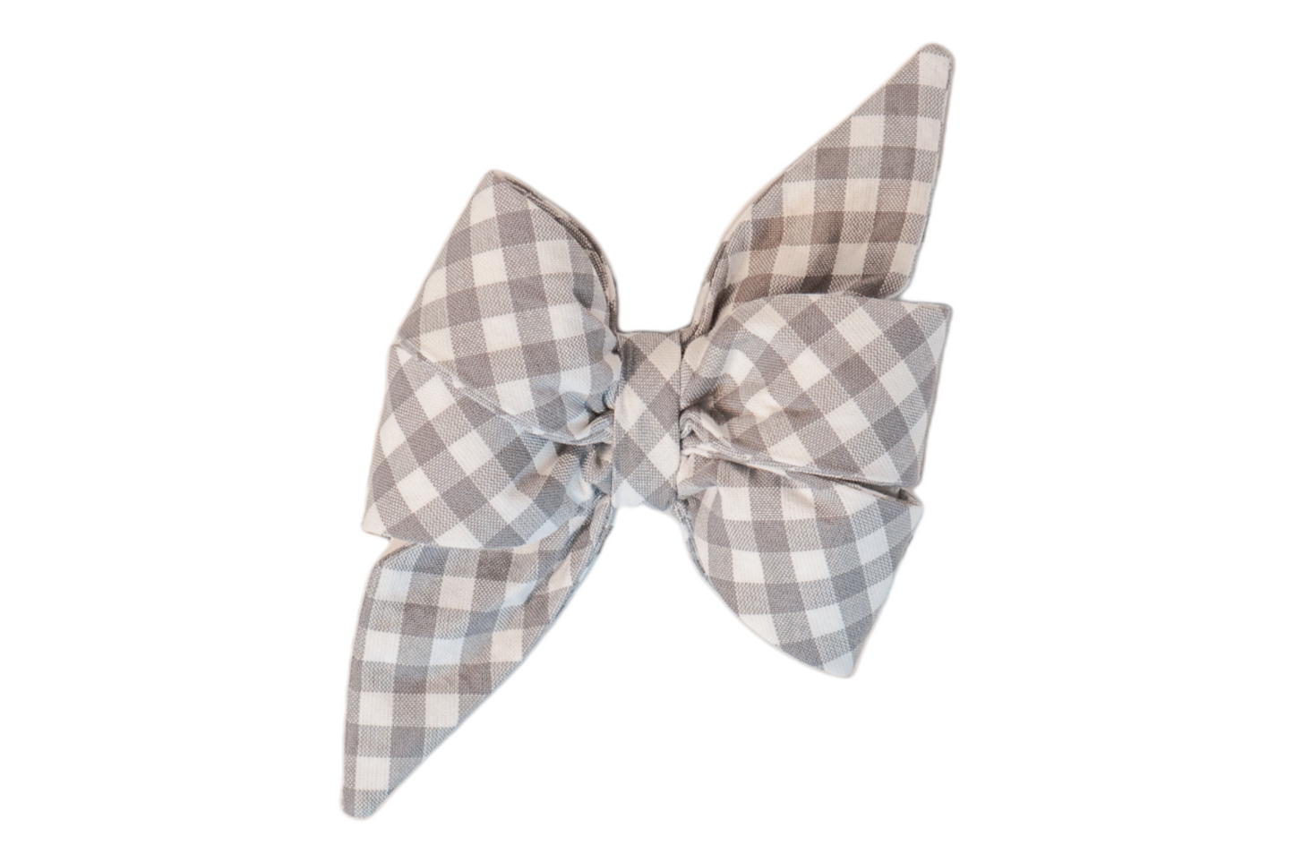 Gray Picnic Plaid Belle Bow - Crew LaLa