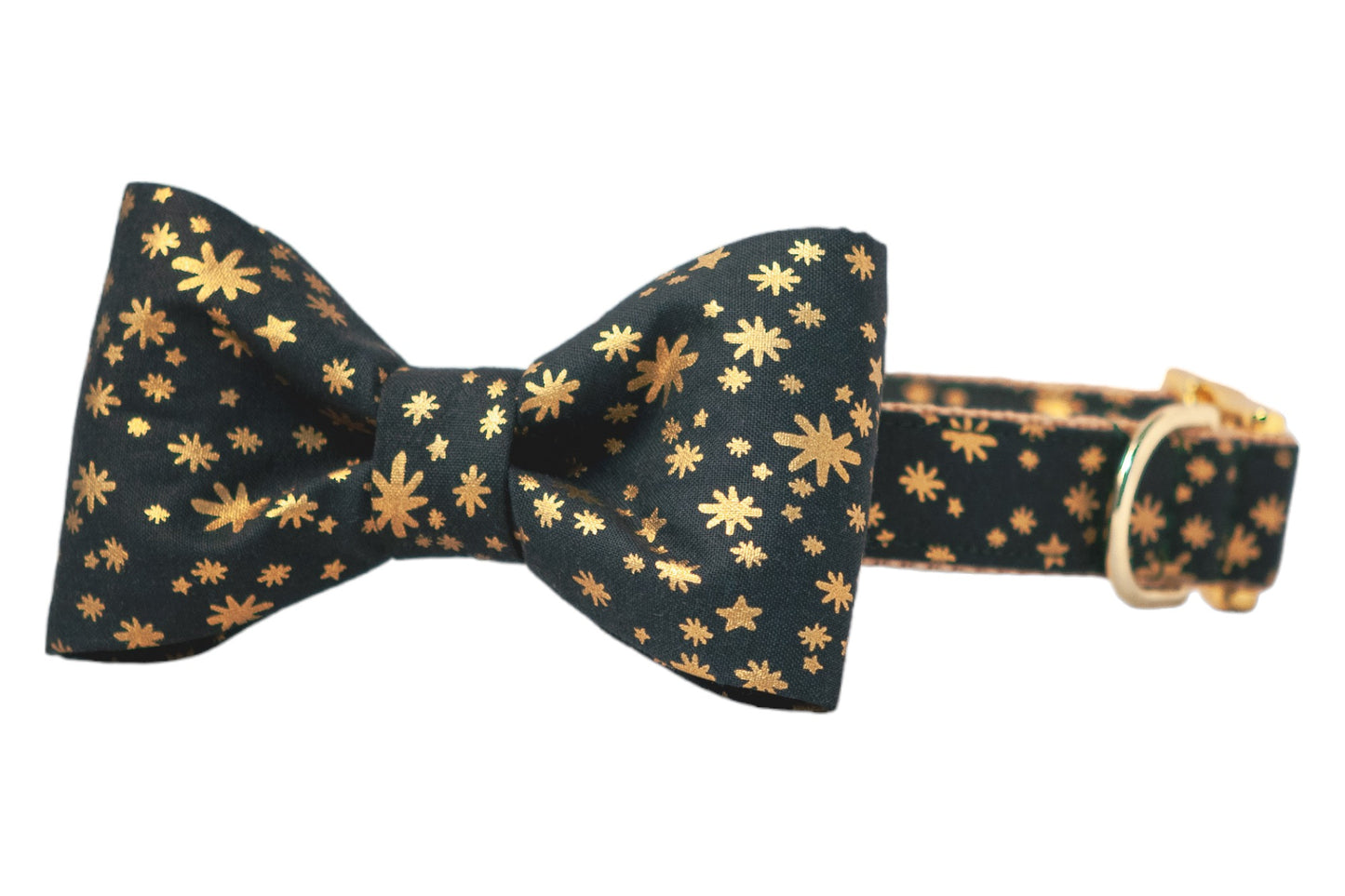 Winter Night Bow Tie Dog Collar