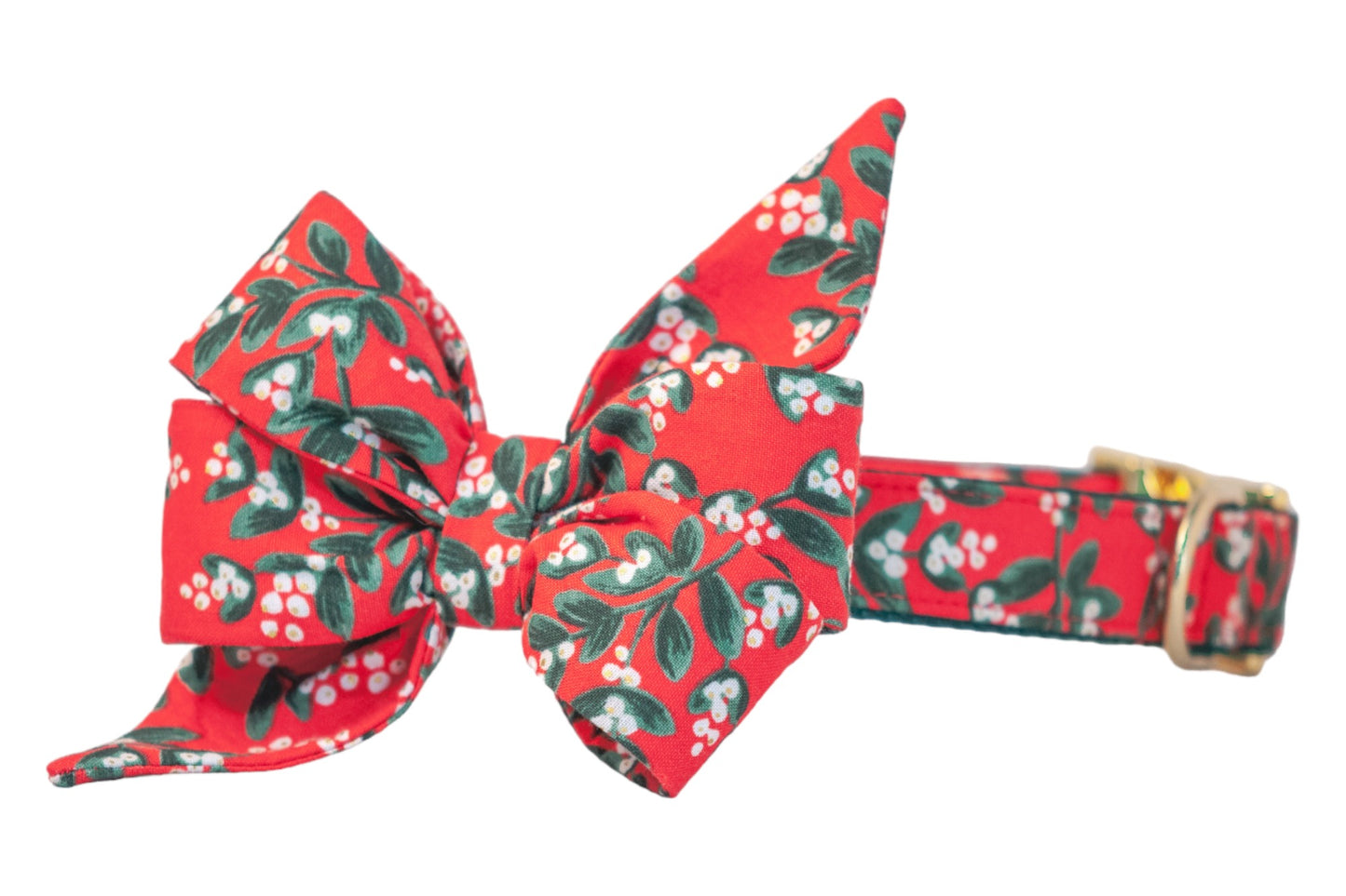 Under the Mistletoe Belle Bow Dog Collar