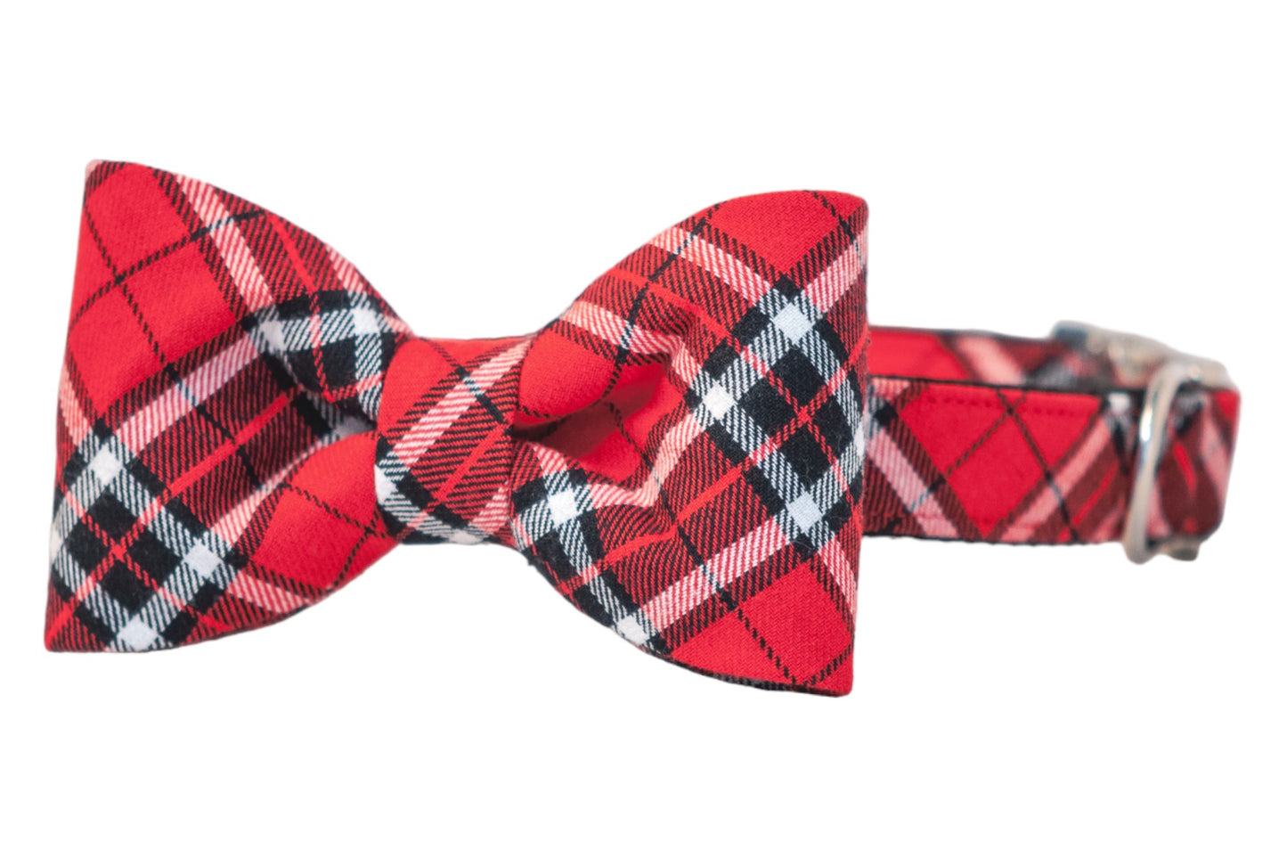 Parker Plaid Bow Tie Dog Collar