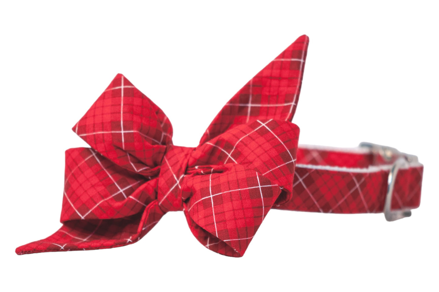 Edward's Plaid Belle Bow Dog Collar
