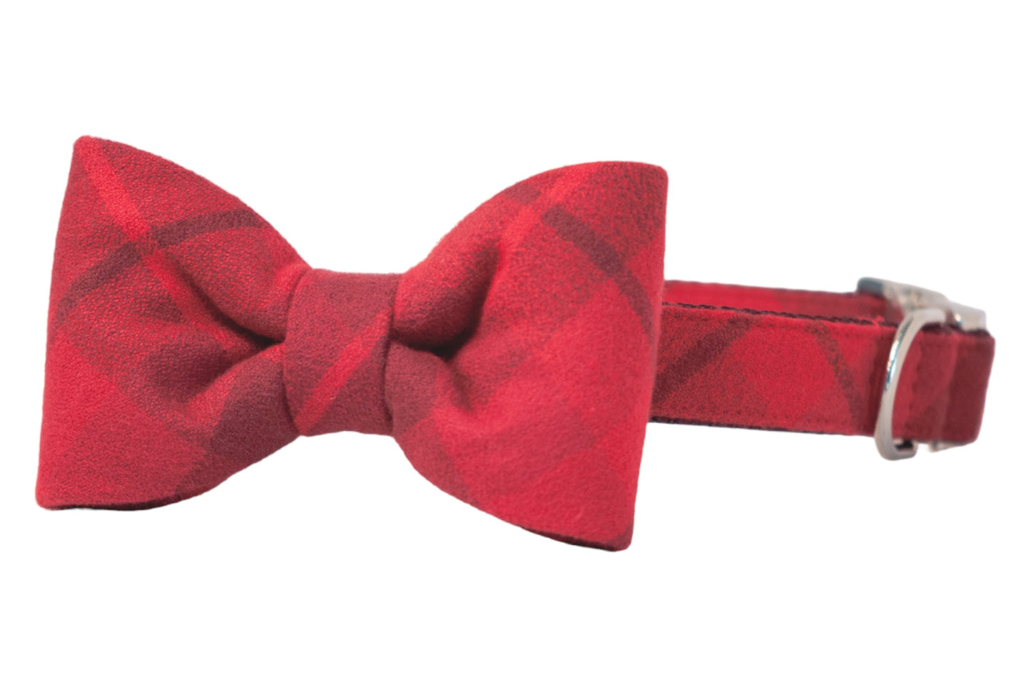 Clifford Flannel Bow Tie Dog Collar