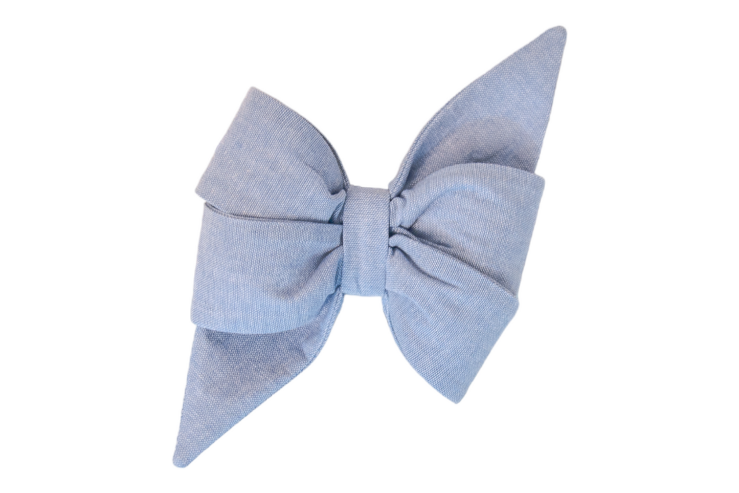 Indigo Linen Belle Bow - Crew LaLa