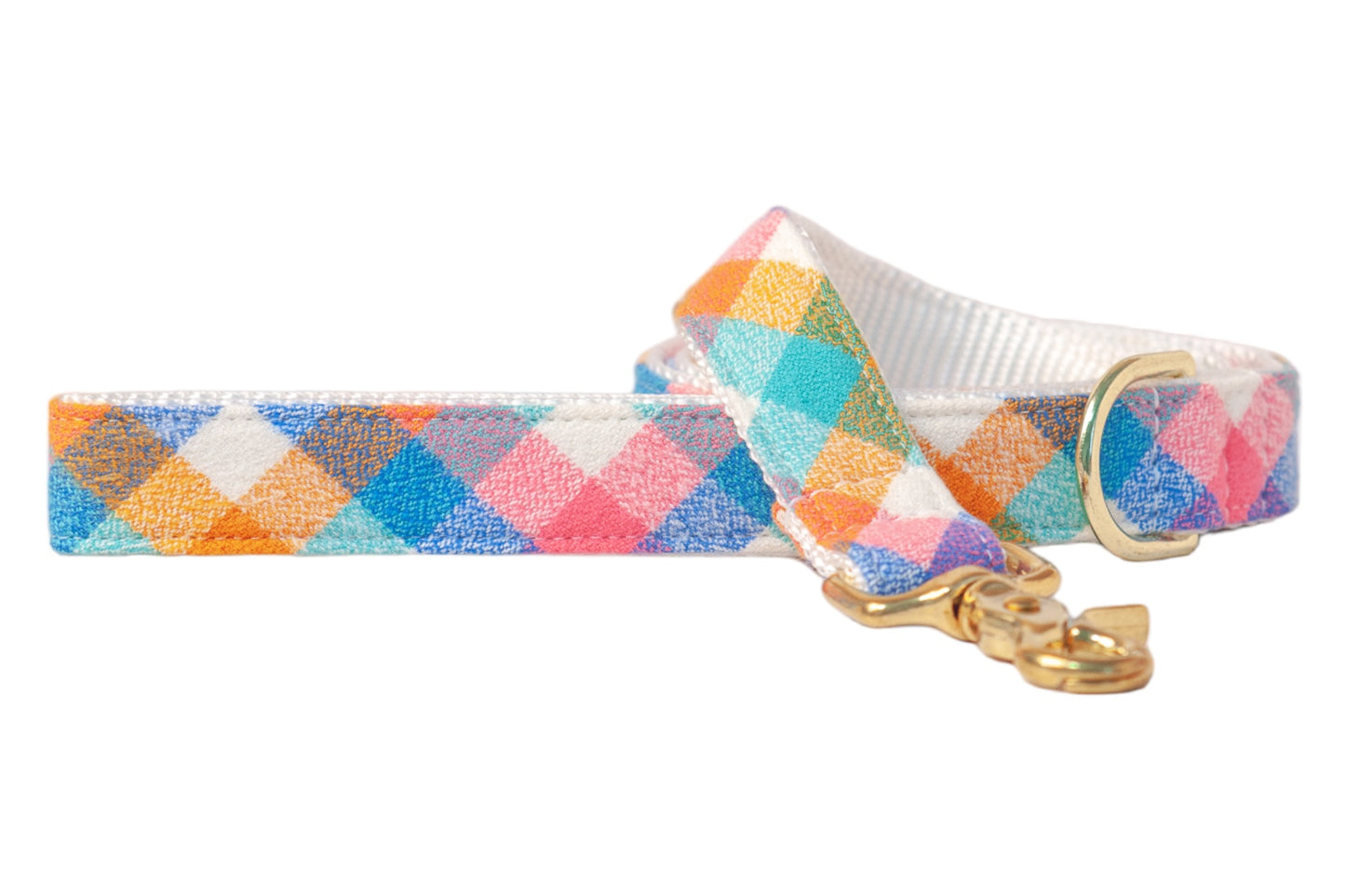 Jackson on White Flannel Leash - Crew LaLa