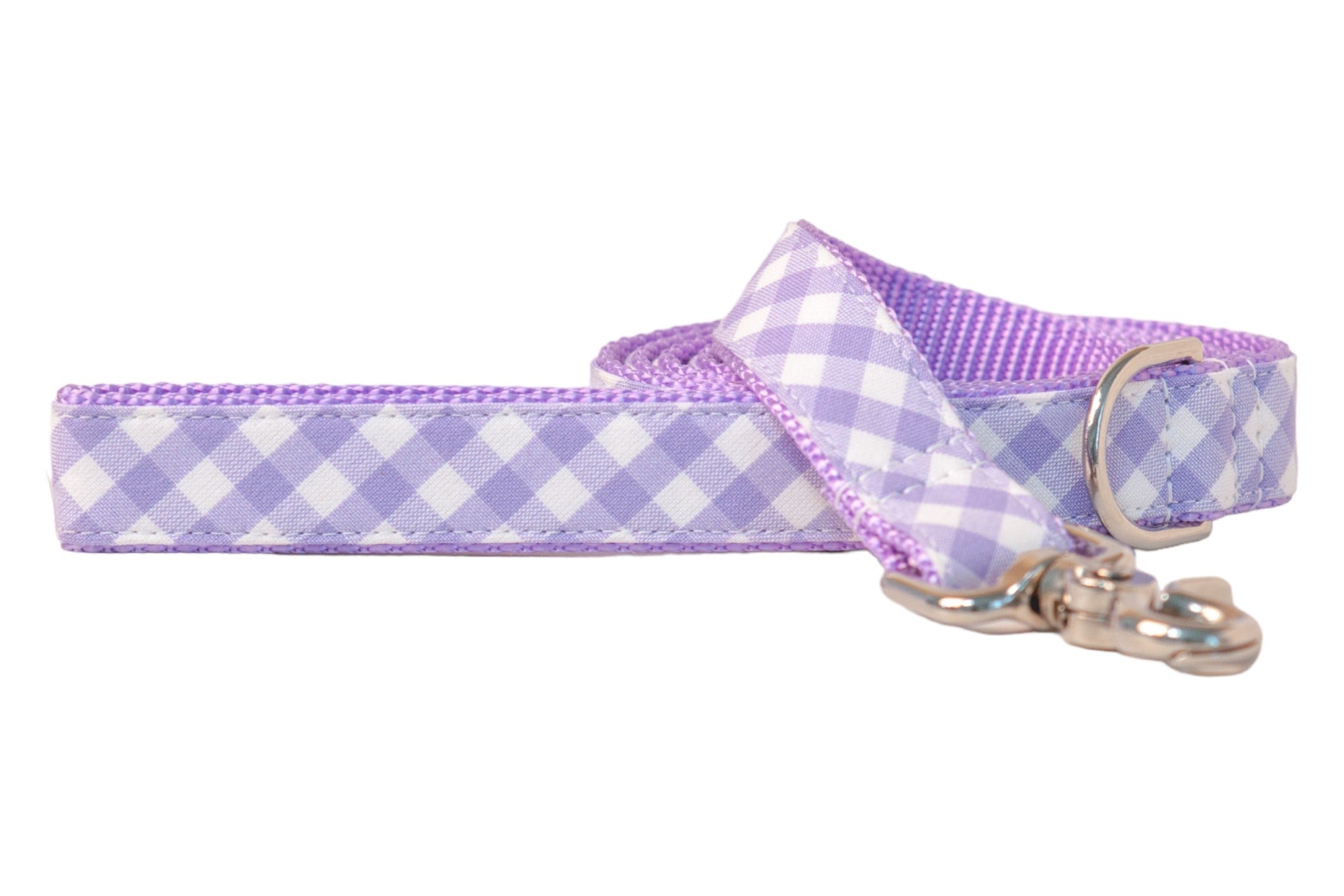Lavender Picnic Plaid Dog Leash - Crew LaLa