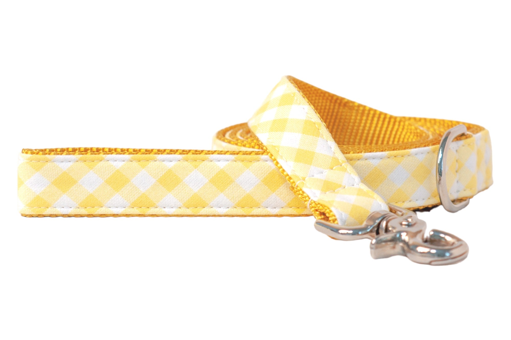 Lemon Picnic Plaid Dog Leash - Crew LaLa