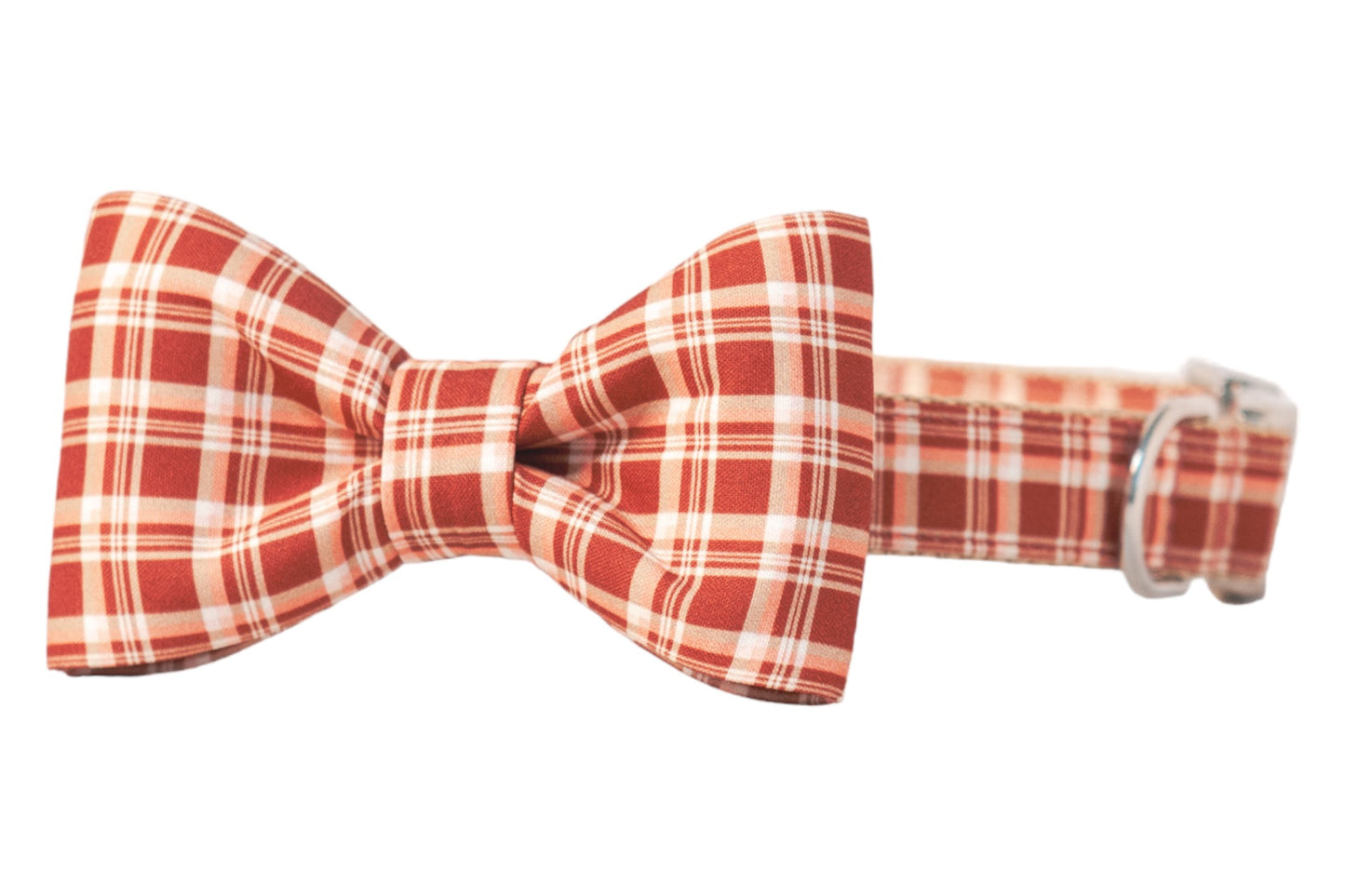 Maple Plaid Bow Tie Dog Collar - Crew LaLa