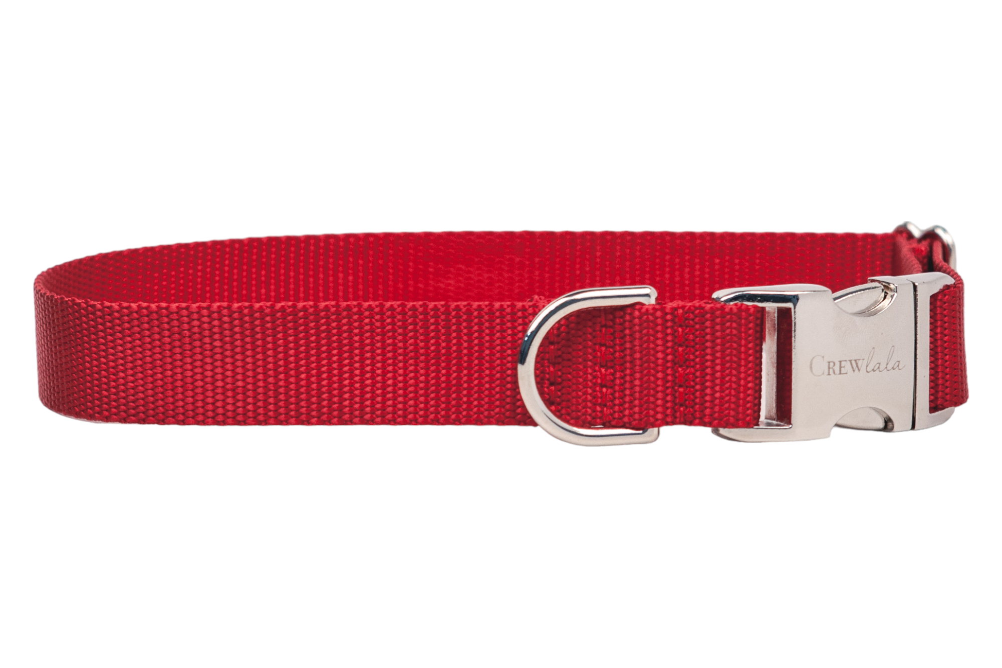 Cherry Red Webbing Collar - Crew LaLa