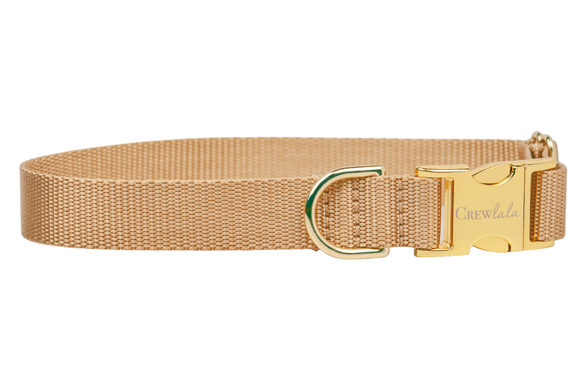 Pale Gold Webbing Collar - Crew LaLa