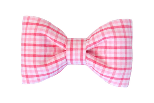 Palmer Pink Gingham Bow Tie - Crew LaLa