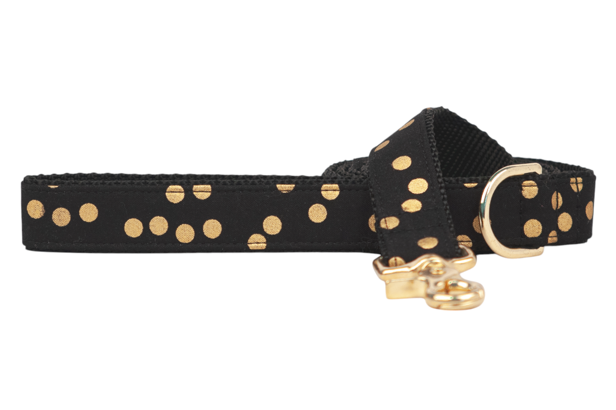 Black Party Dot Dog Leash - Crew LaLa