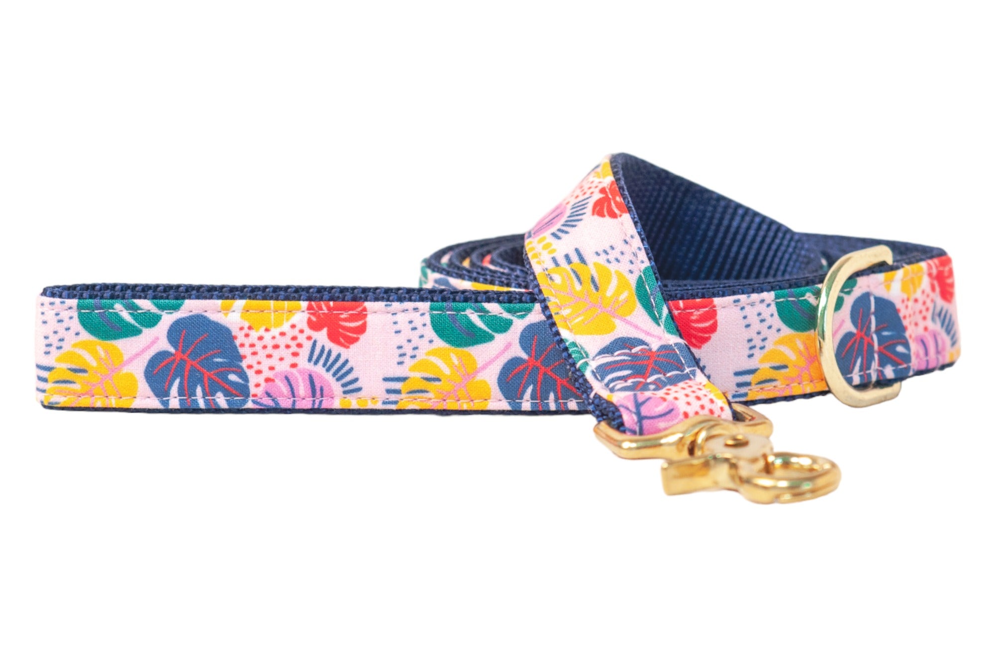 Pop Art Palms on Navy Matching Leash - Crew LaLa