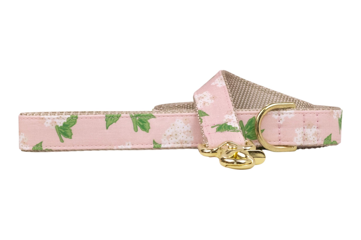 Pink Hydrangeas Dog Leash