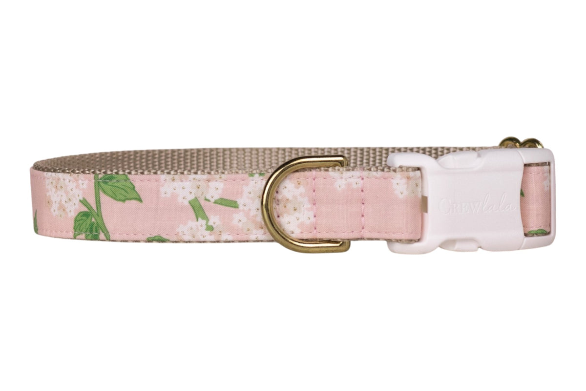 Pink Hydrangeas Dog Collar
