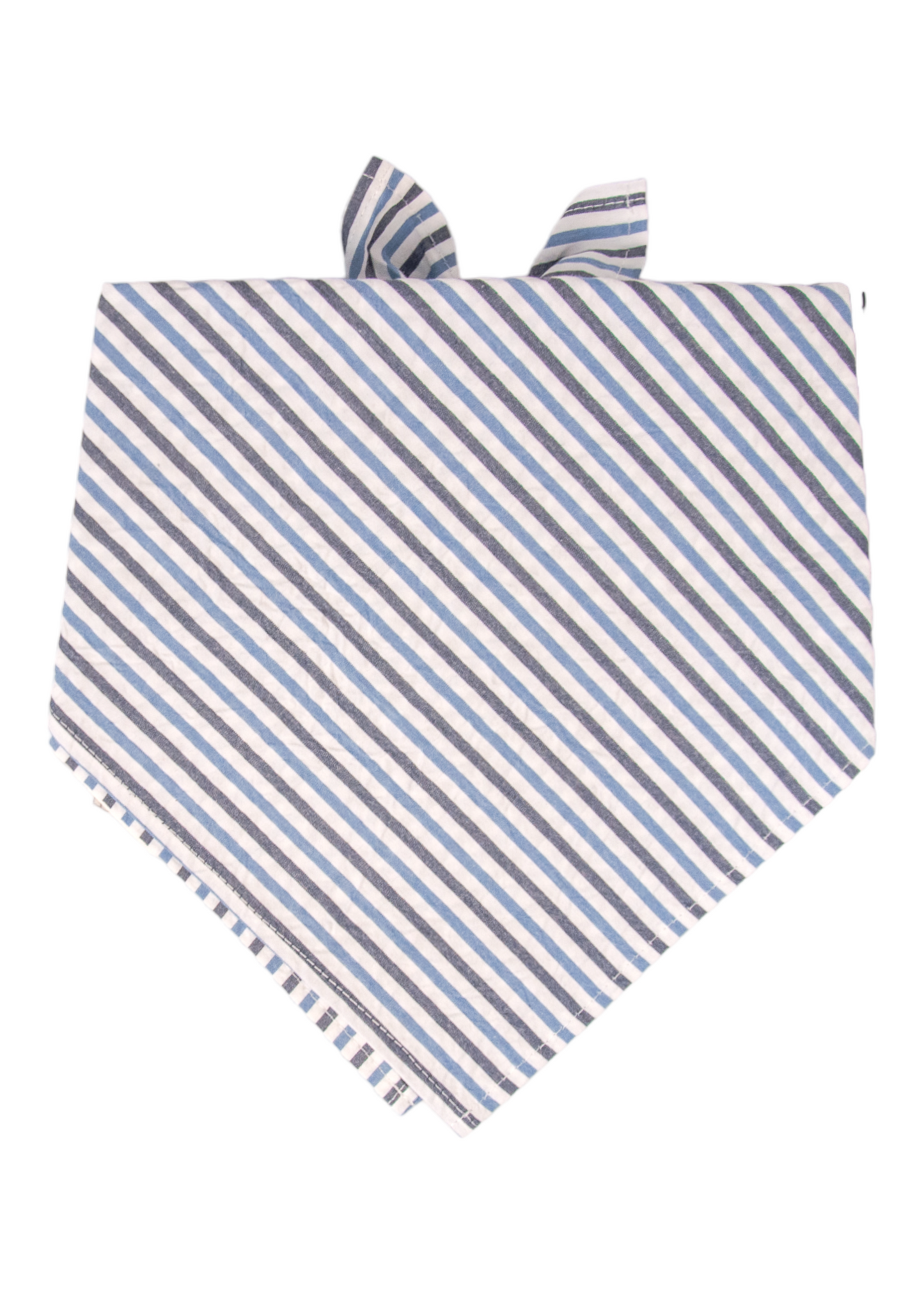 Blue & Navy Seersucker Dog Bandana - Crew LaLa