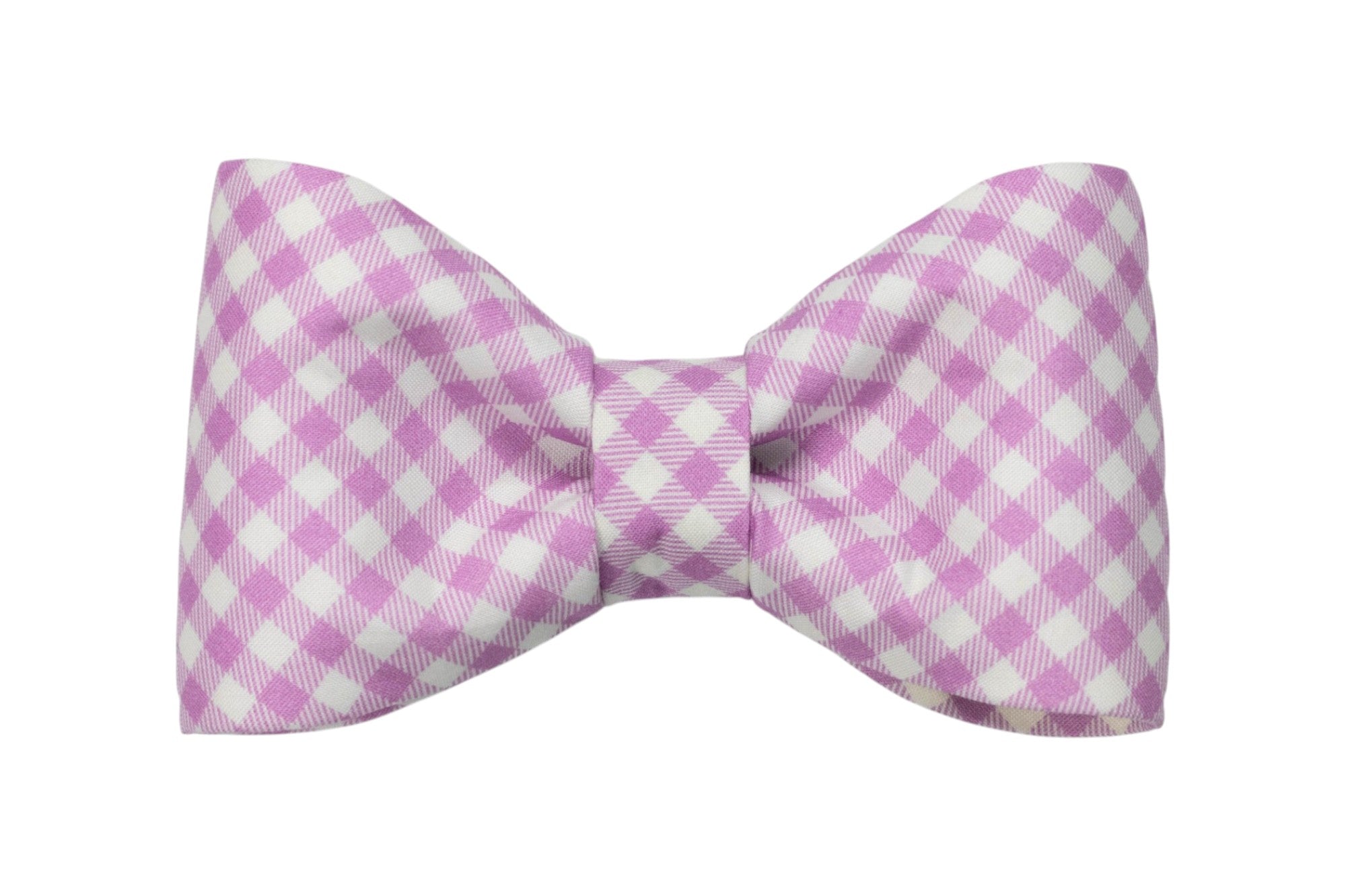 Violet Gingham Bow Tie